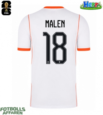 Nederländerna Donyell Malen #18 Bortatröja VM 2026 Kortärmad